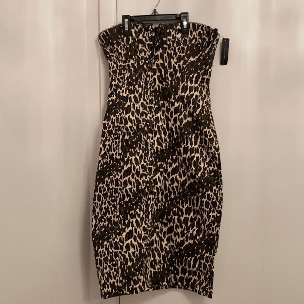 Leopard Print Strappy Midi Dress